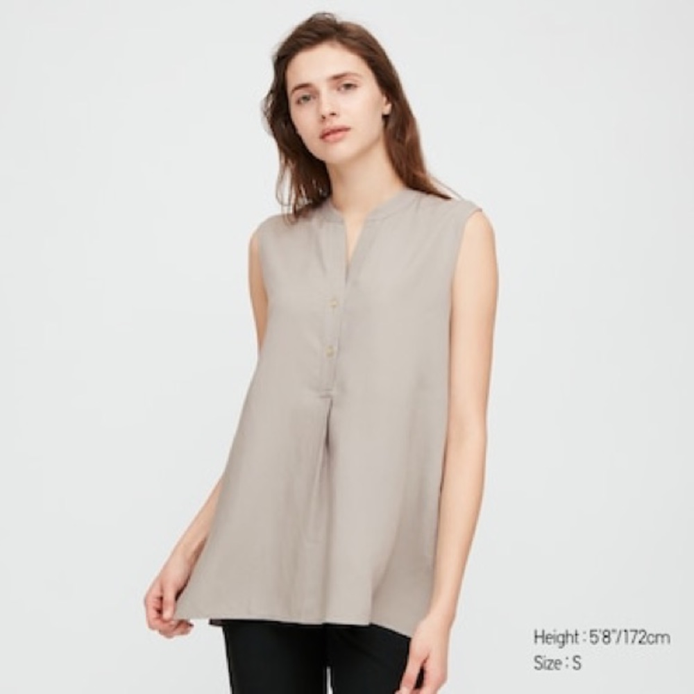 Uniqlo sleeveless linen blend tunic